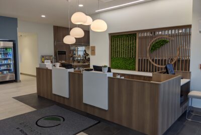 custom reception counter in kalona iowa