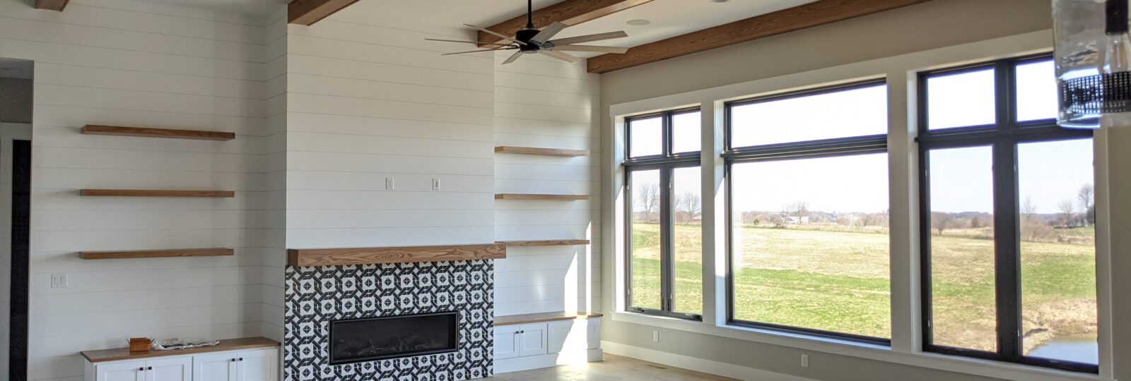 Custom wood fireplace mantel ideas in kalona iowa
